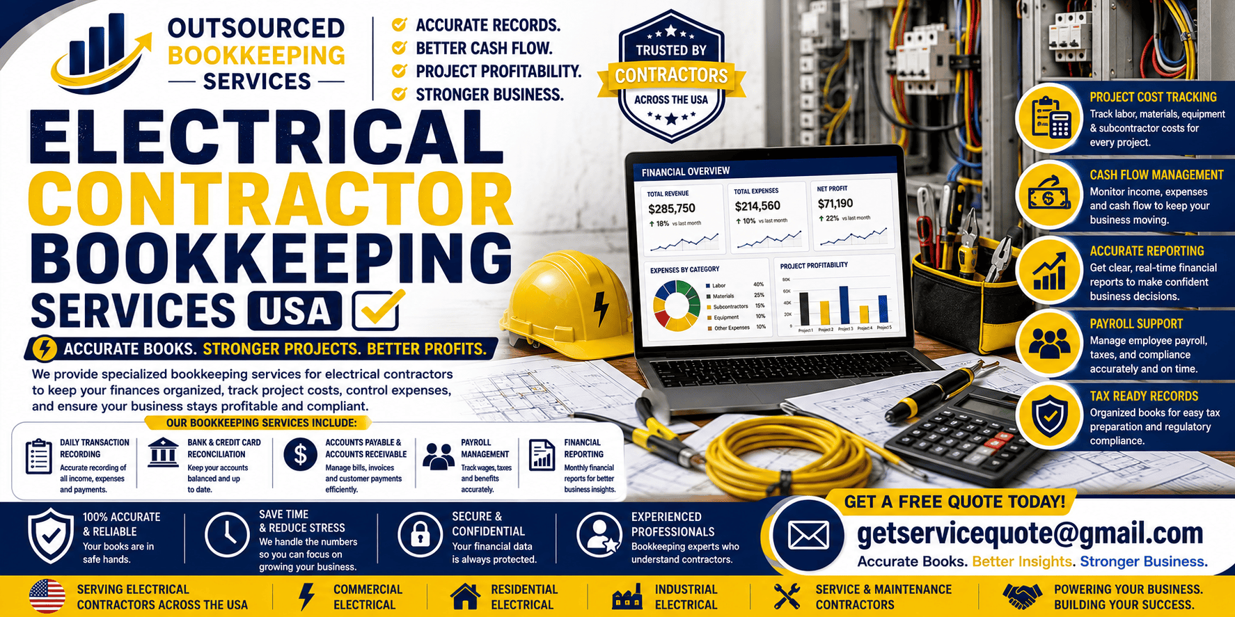Electrical Contractor Bookkeeping Services Electrical Contractor Bookkeeping Services